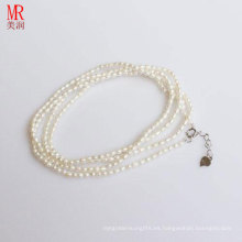 2-3mm Moda Arroz Agua dulce Perla Larga Pulsera (EB1600)